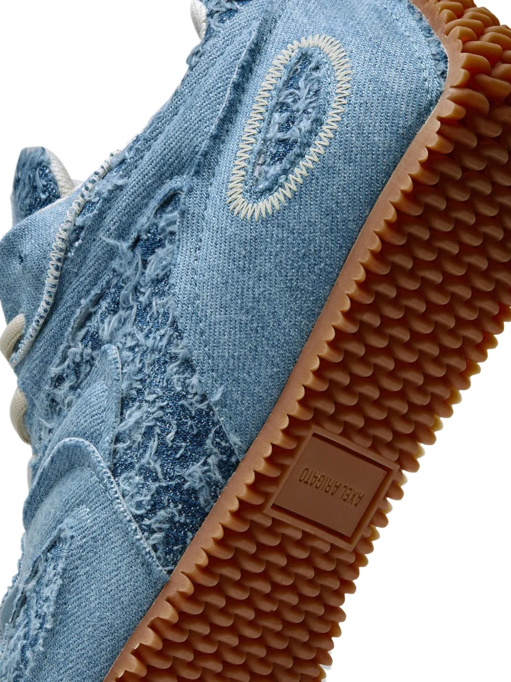 Axel Arigato Slow Runner frayed denim low-top sneakers Blue