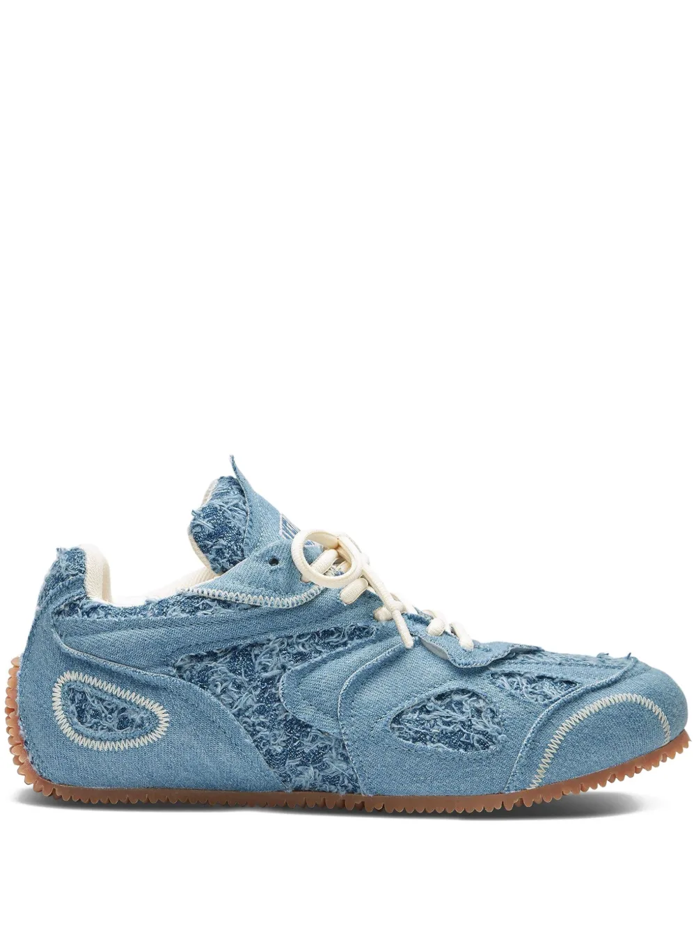 Axel Arigato Slow Runner frayed denim low-top sneakers Blue