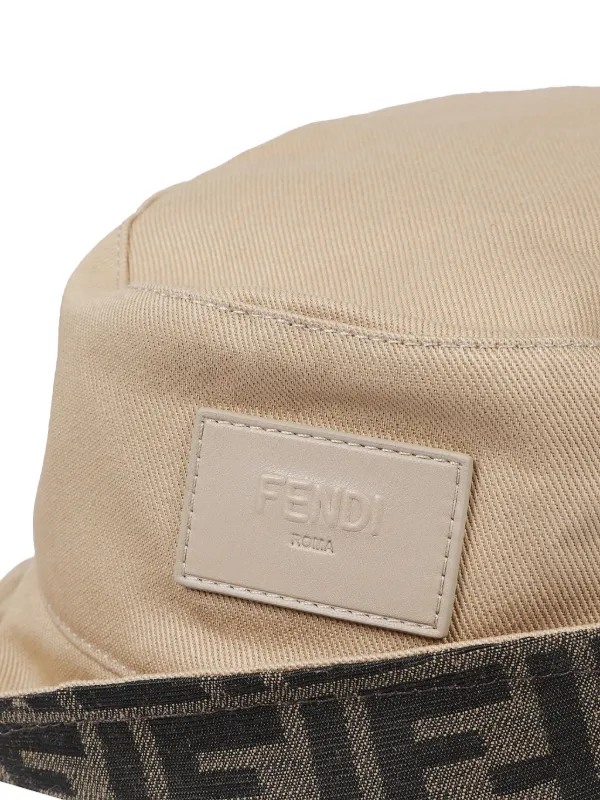 ♡FENDI フェンディ　バケットハット　M リバーシブル FENDI リバーシブル バケットハット フェンディ 帽子 ブラウン