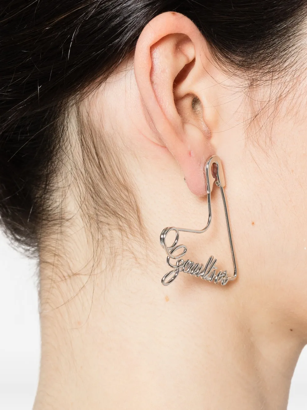 Jean Paul Gaultier gaultier safety-pin brooch - Zilver