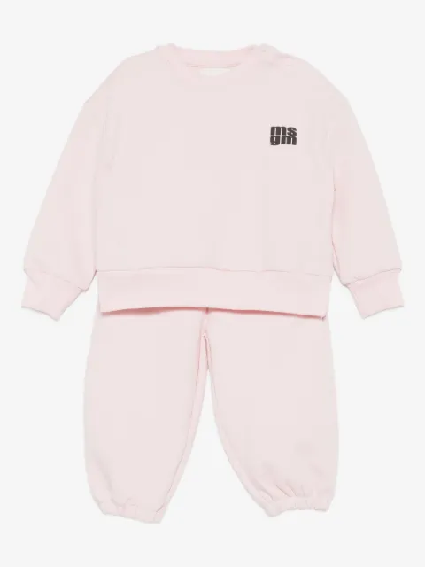 MSGM Kids logo-print tracksuit set