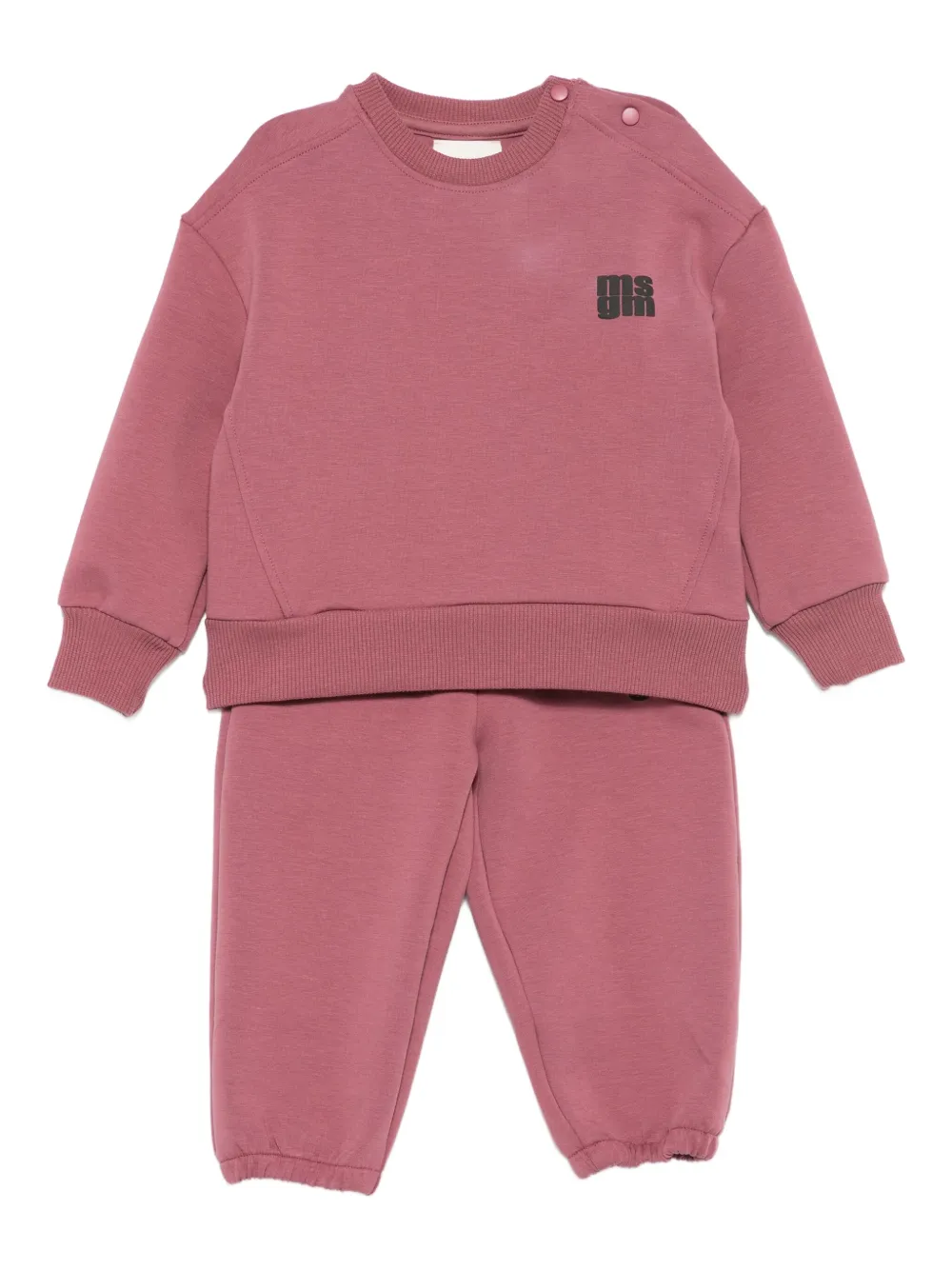 Msgm Logo-print Tracksuit Set In Black
