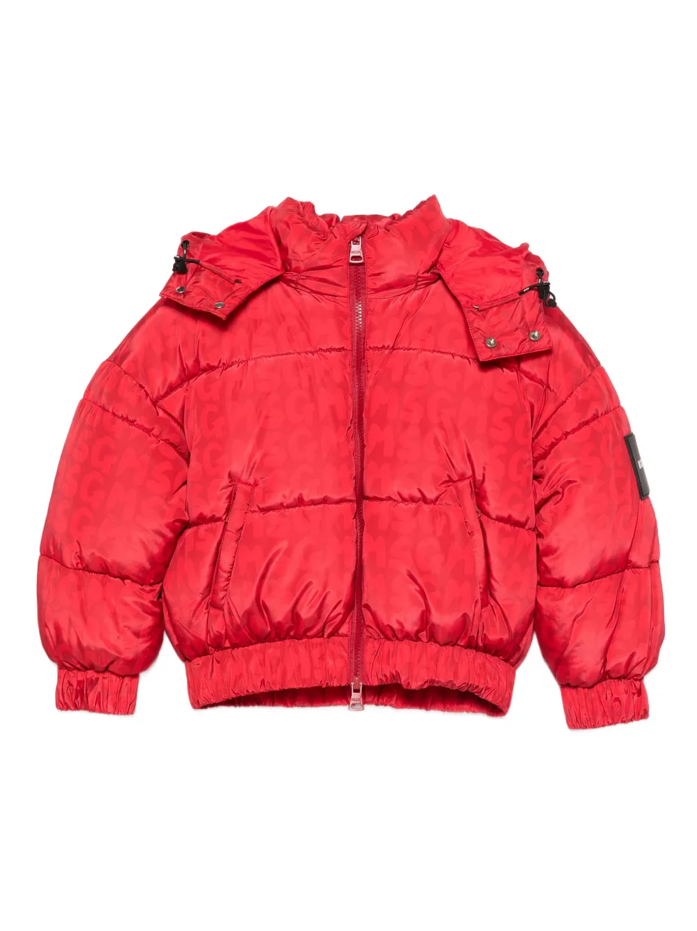 MSGM Kids logo-print puffer jacket | Red | Image 1