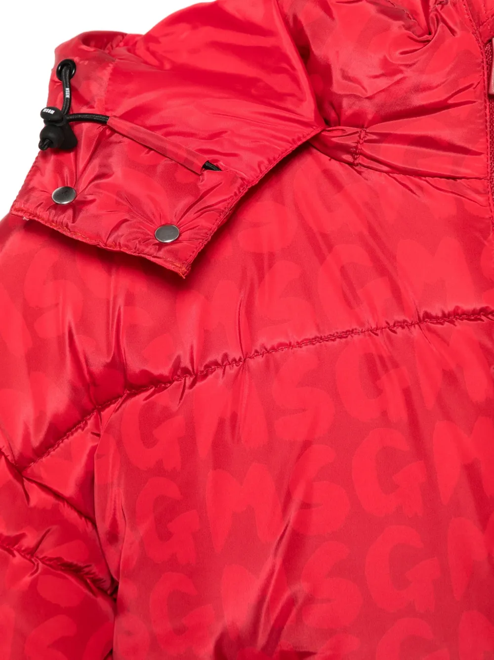 MSGM Kids Donsjack met logoprint Rood