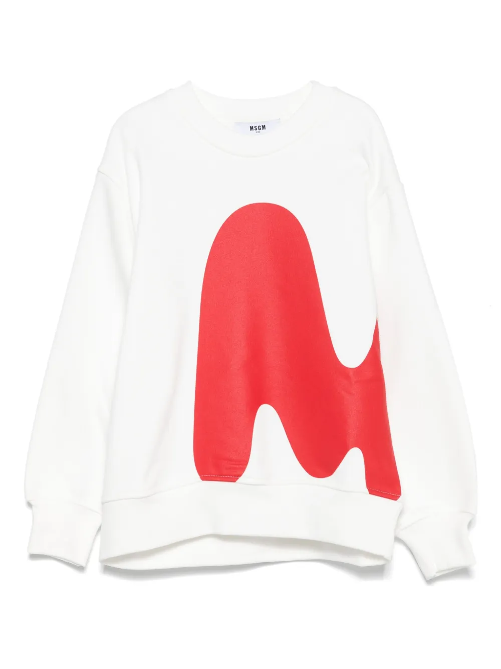 Msgm Abstract-print Sweatshirt In White