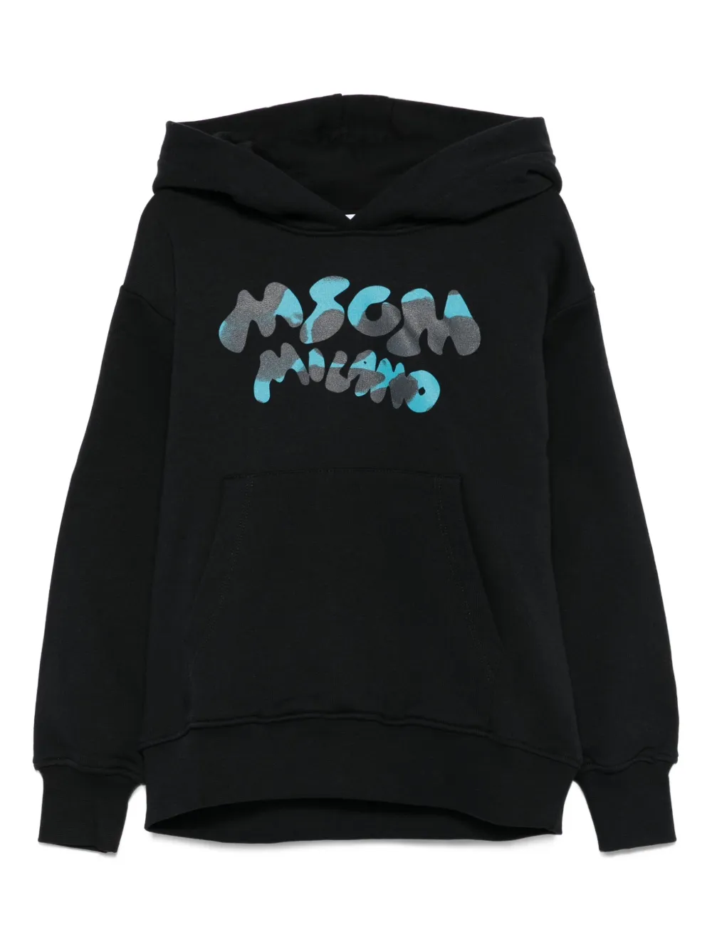 Msgm Logo-print Hoodie In Black
