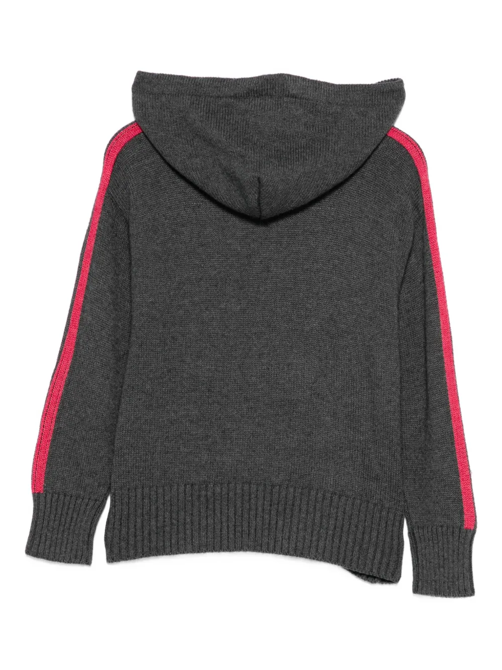 MSGM Kids Trui met capuchon en streepdetail Grijs