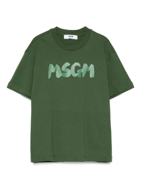 MSGM Kids camiseta de algodón con logo estampado