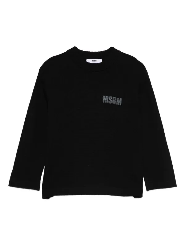 MSGM Kids クルーネックセーター | ブラック | FARFETCH JP