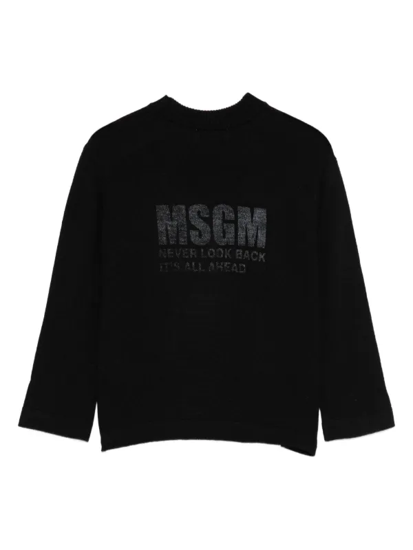 MSGM セーター MSGM Kids クルーネックセーター | ブラック | FARFETCH JP