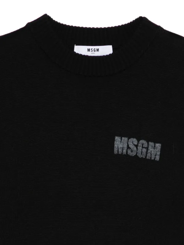 MSGM Kids クルーネックセーター | ブラック | FARFETCH JP