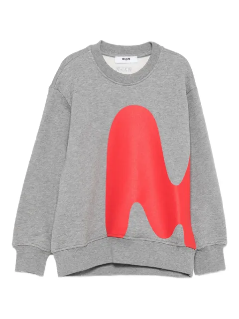 MSGM Kids abstract-wave sweatshirt