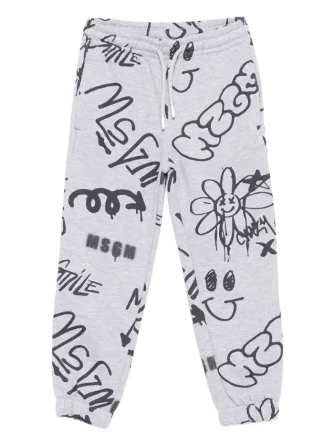 MSGM Kids pantalones con estampado de grafiti