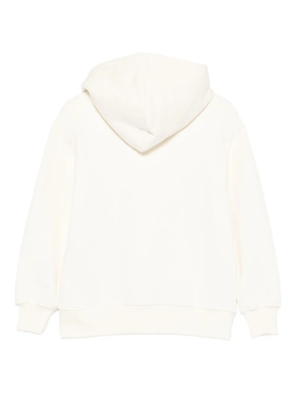 Msgm Abstract-print Hooded Top In White
