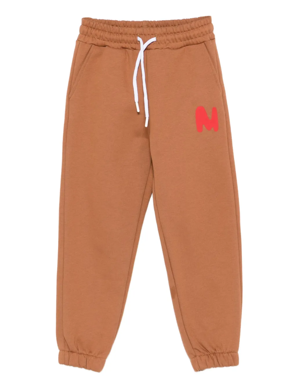 MSGM Kids logo-print drawstring trousers | Brown | Image 1