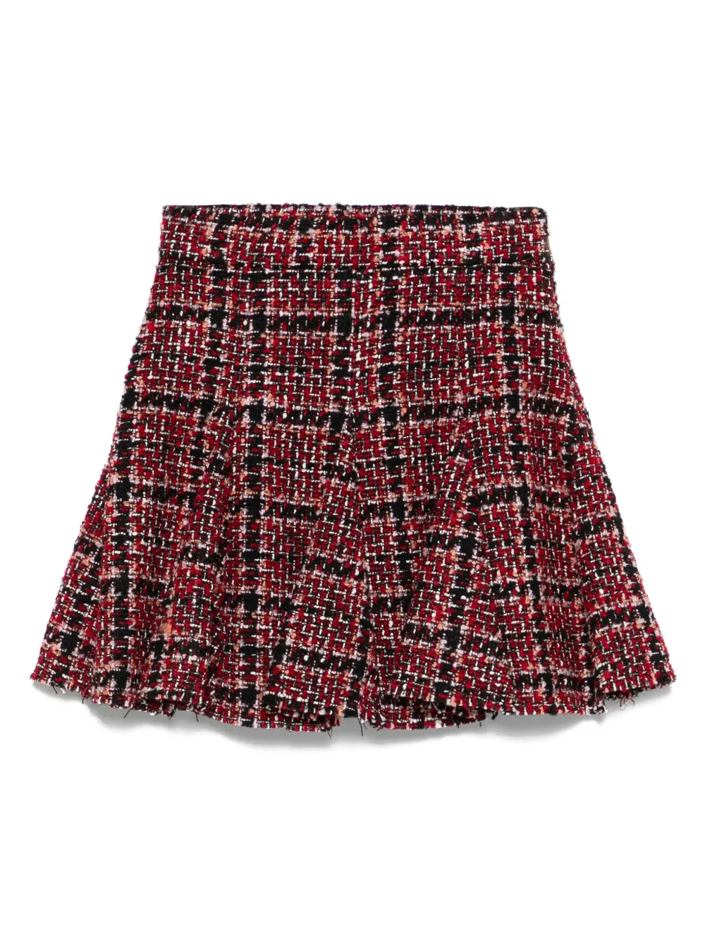 MSGM Kids tweed pleated skirt | Red | Image 1
