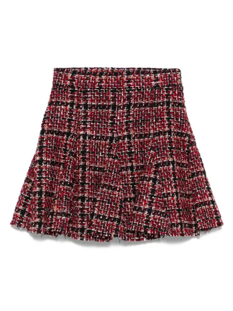 MSGM Kids tweed pleated skirt