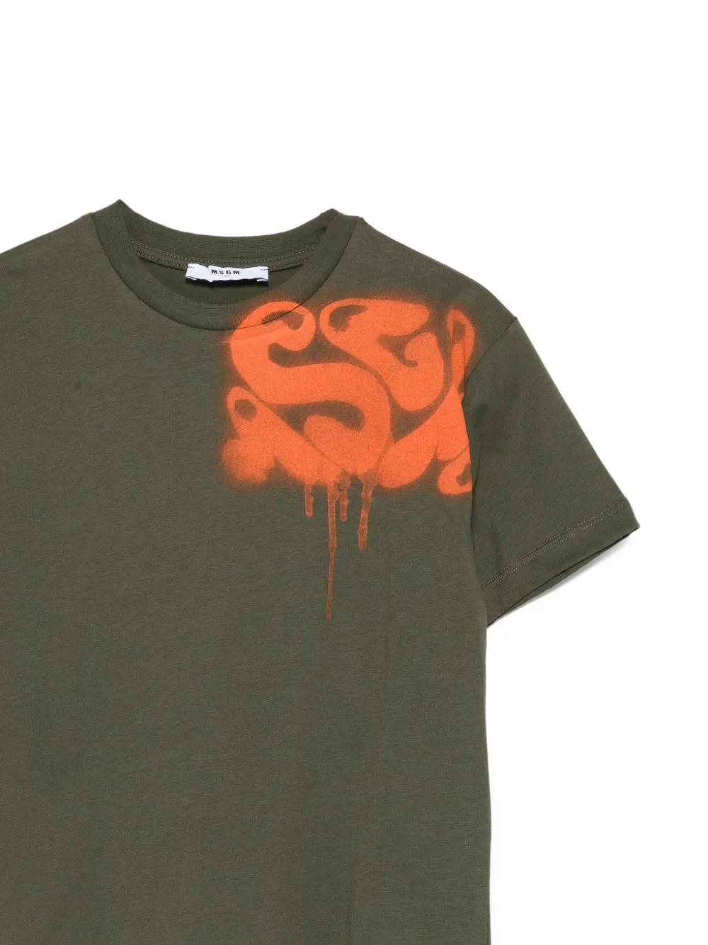 MSGM Kids T-shirt met print Groen
