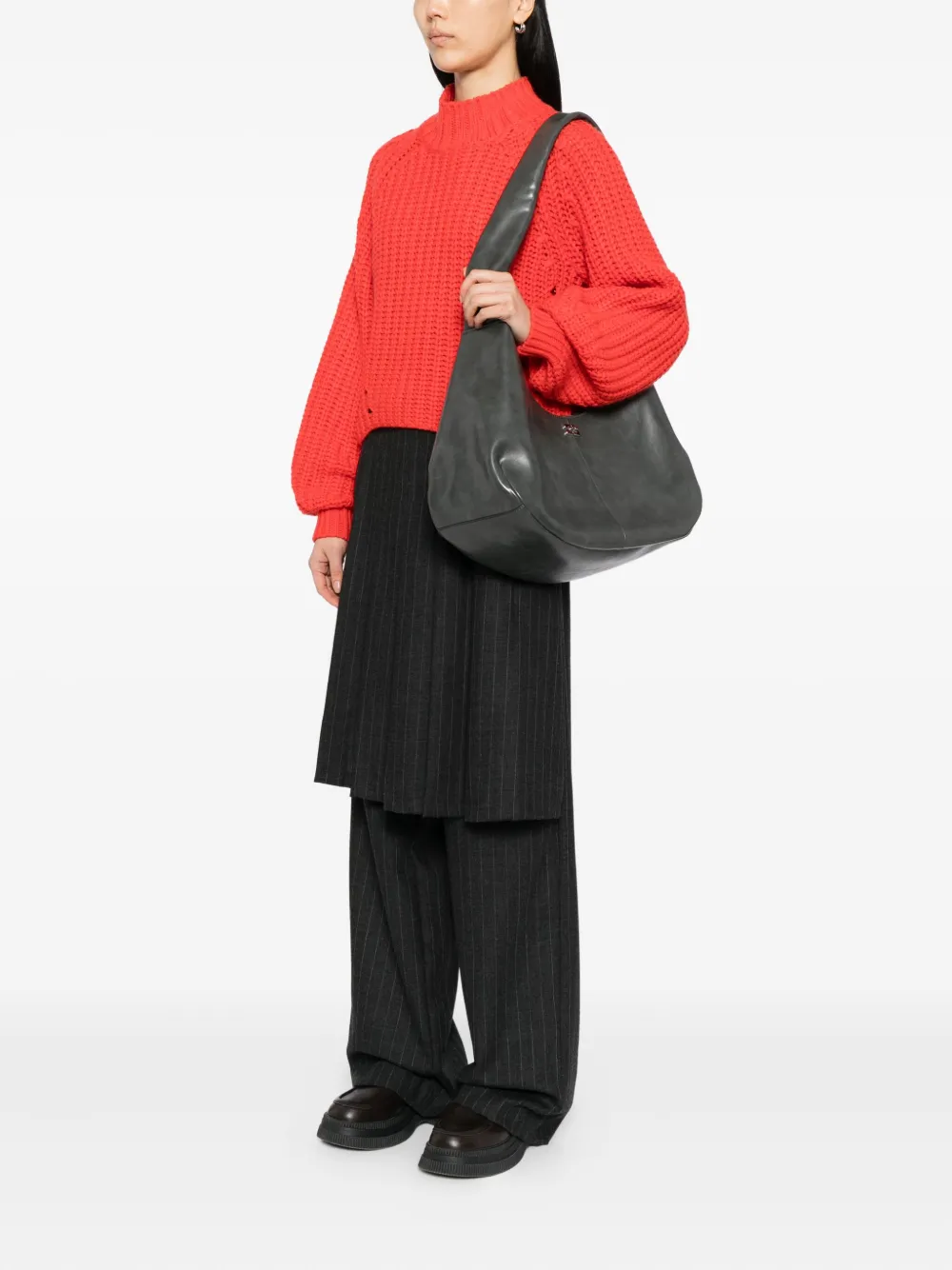 GANNI Medium Hobo tas - Grijs