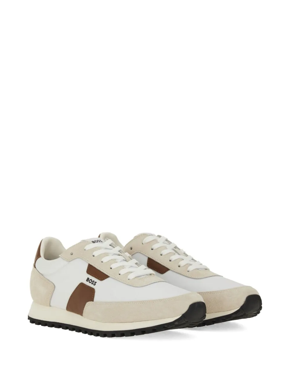 BOSS panelled sneakers Beige