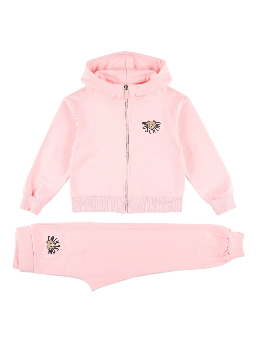Moschino Kids Trainingspak met teddybeer-print en rits Roze