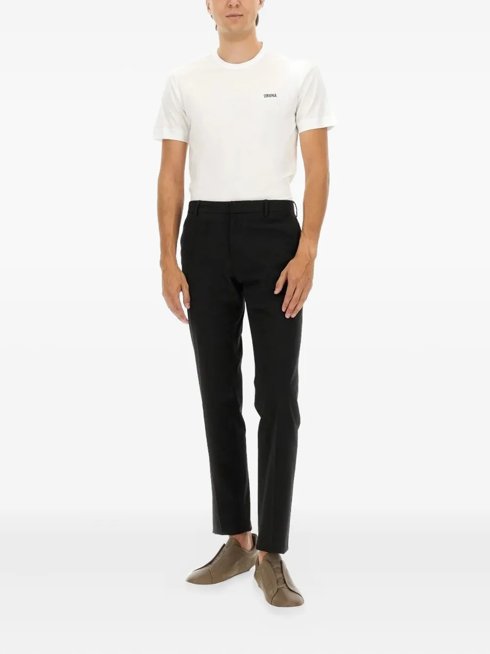 Zegna belt-loops welt-pockets trousers | Regular-Fit & Straight Leg Pants | Image 2