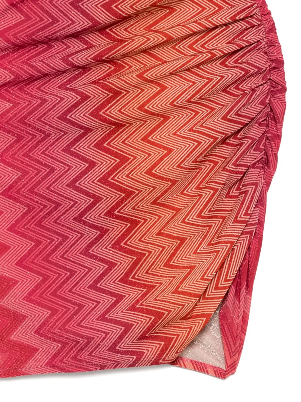 Missoni Zig Zag Wrap Skirt In Red