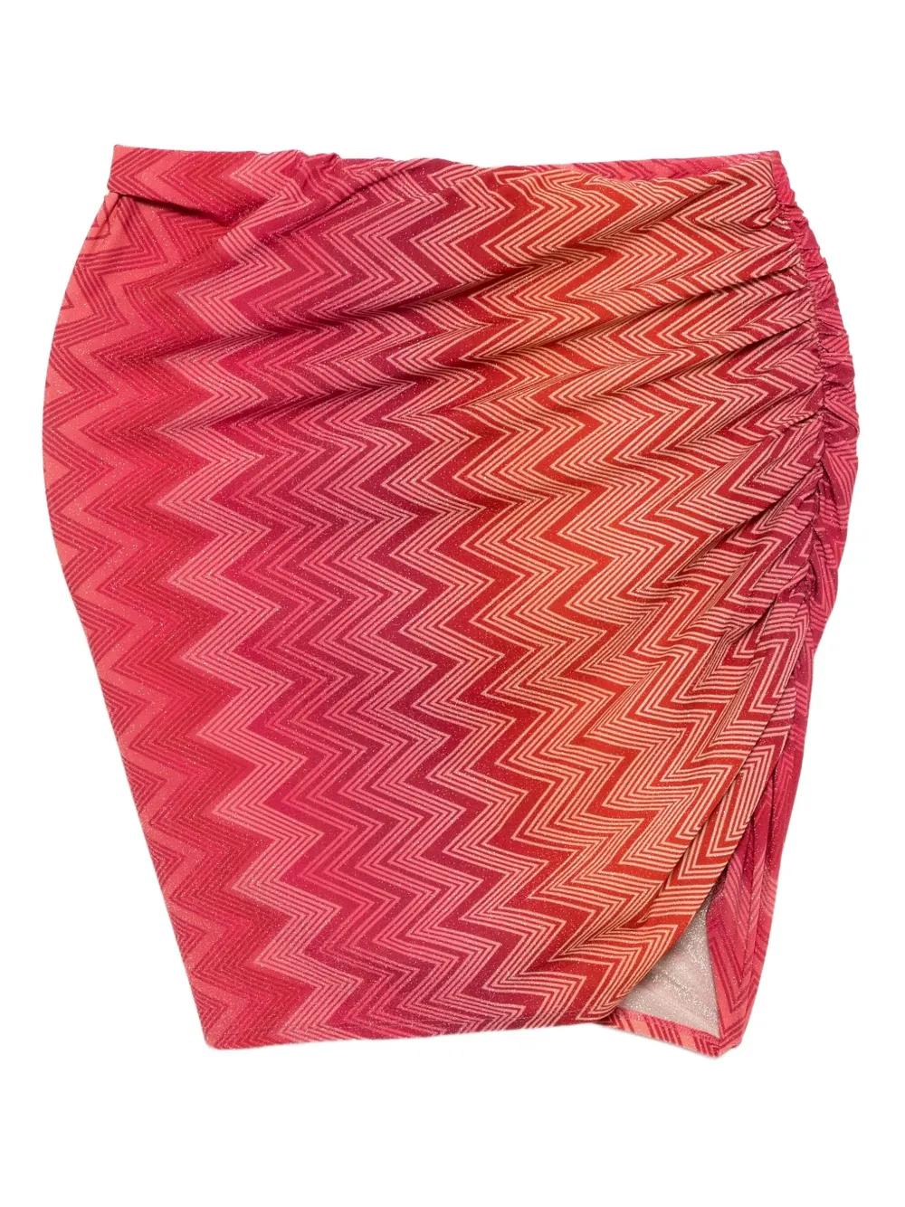 Missoni Wikkelrok met zigzag-patroon Rood