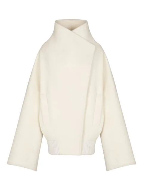 Balmain abrigo con cuello de tortuga y mangas anchas