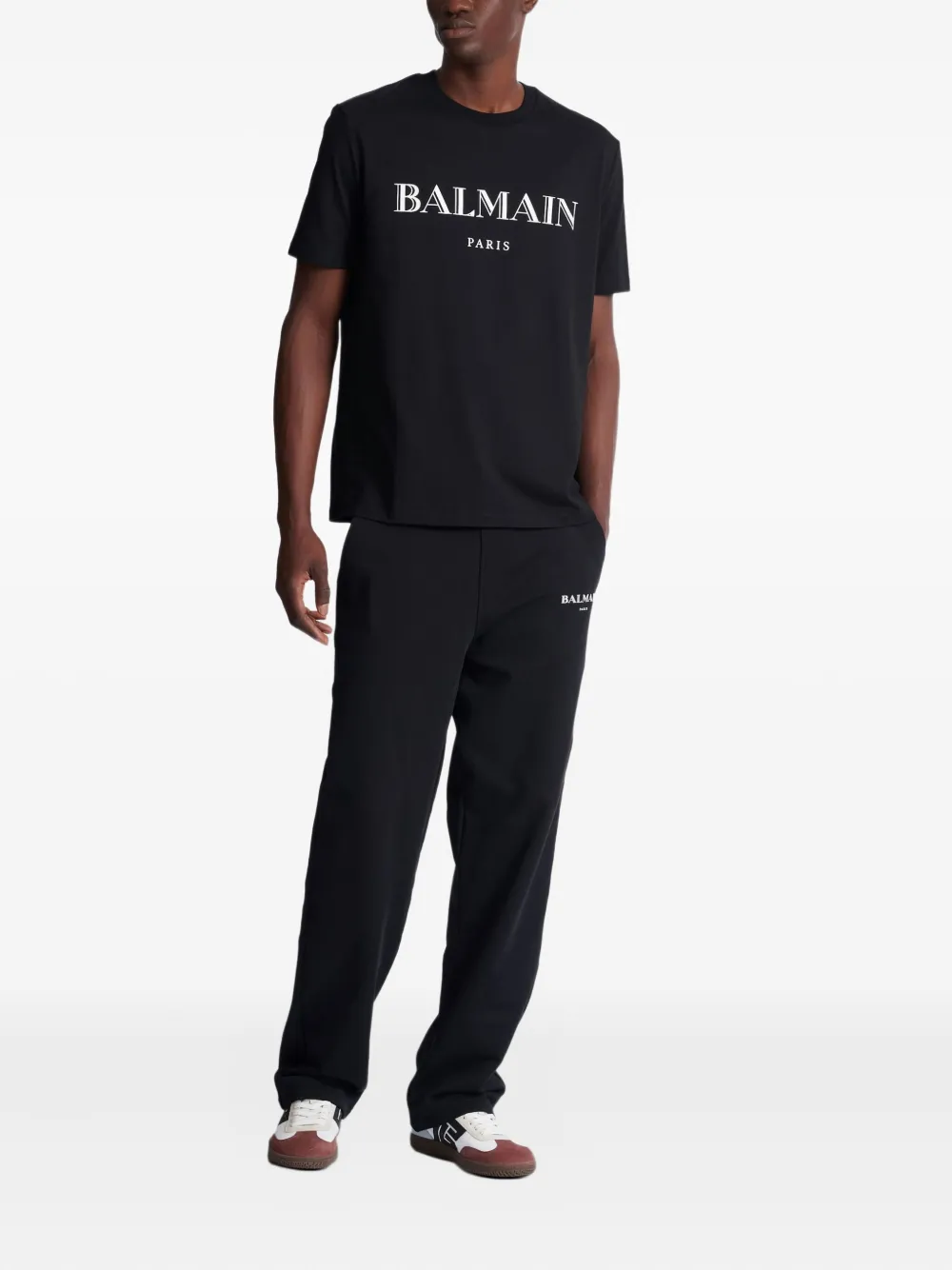 Balmain T-shirt met logoprint - Zwart