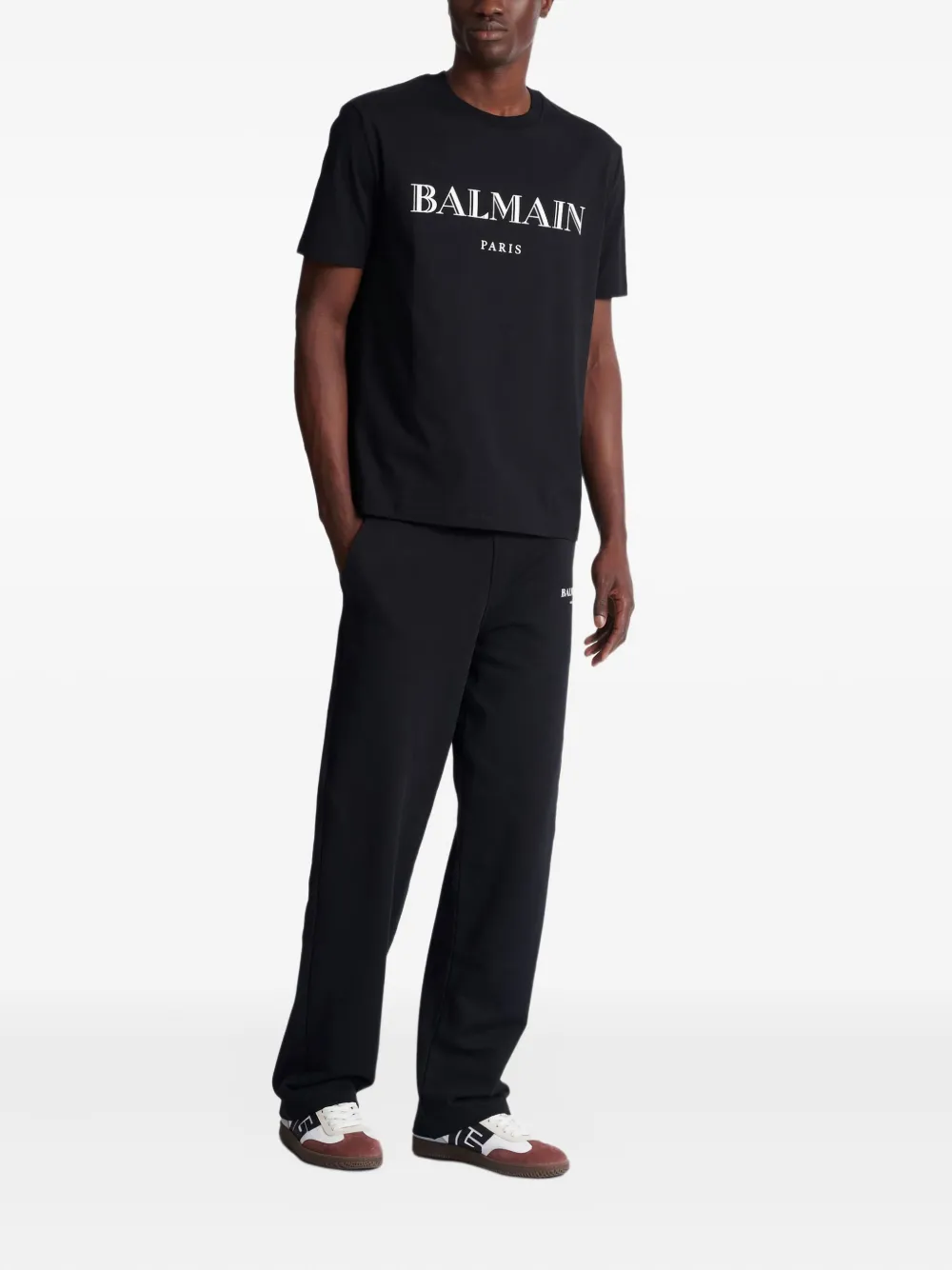Balmain T-shirt met logoprint Zwart