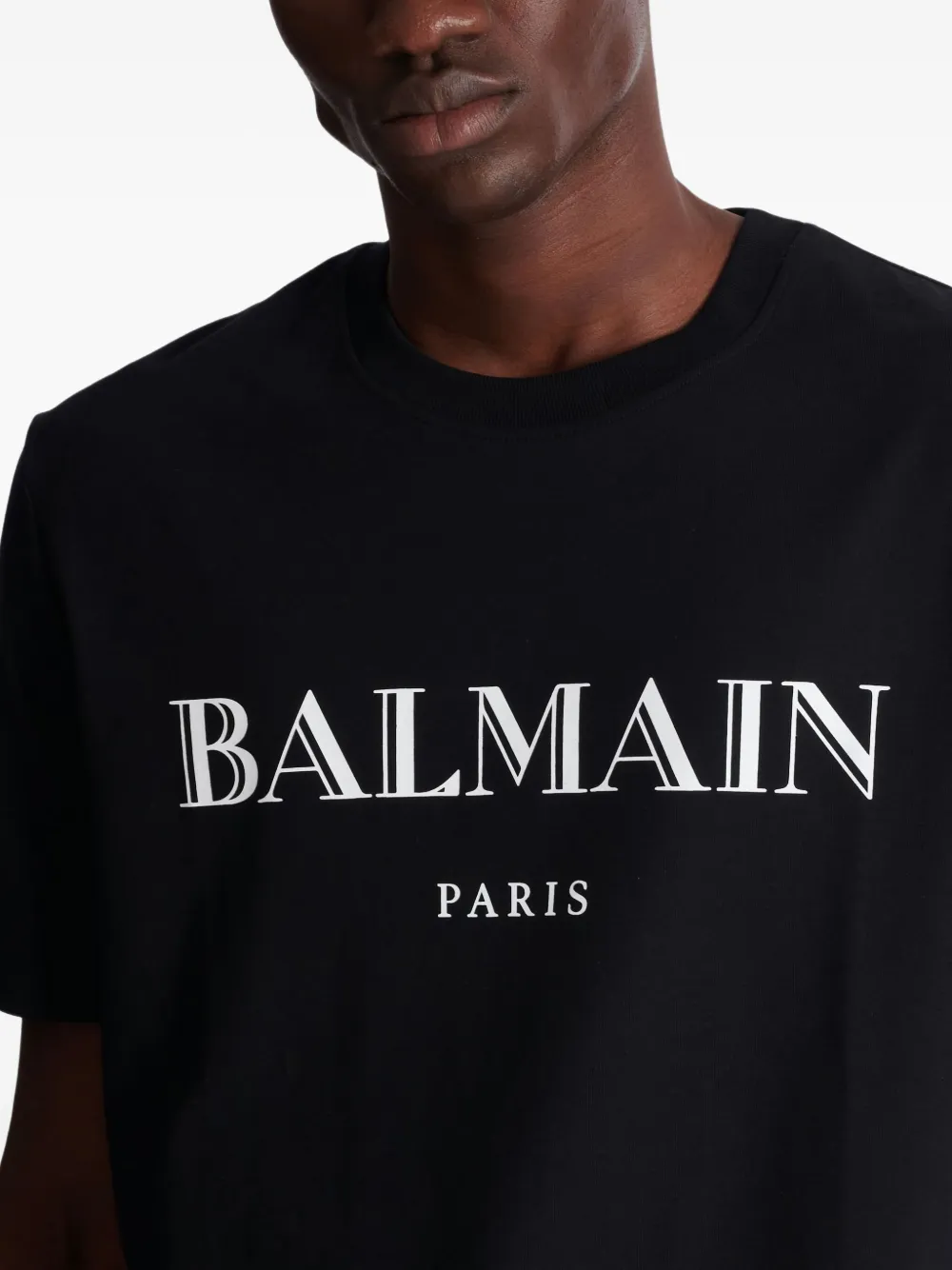 Balmain T-shirt met logoprint Zwart