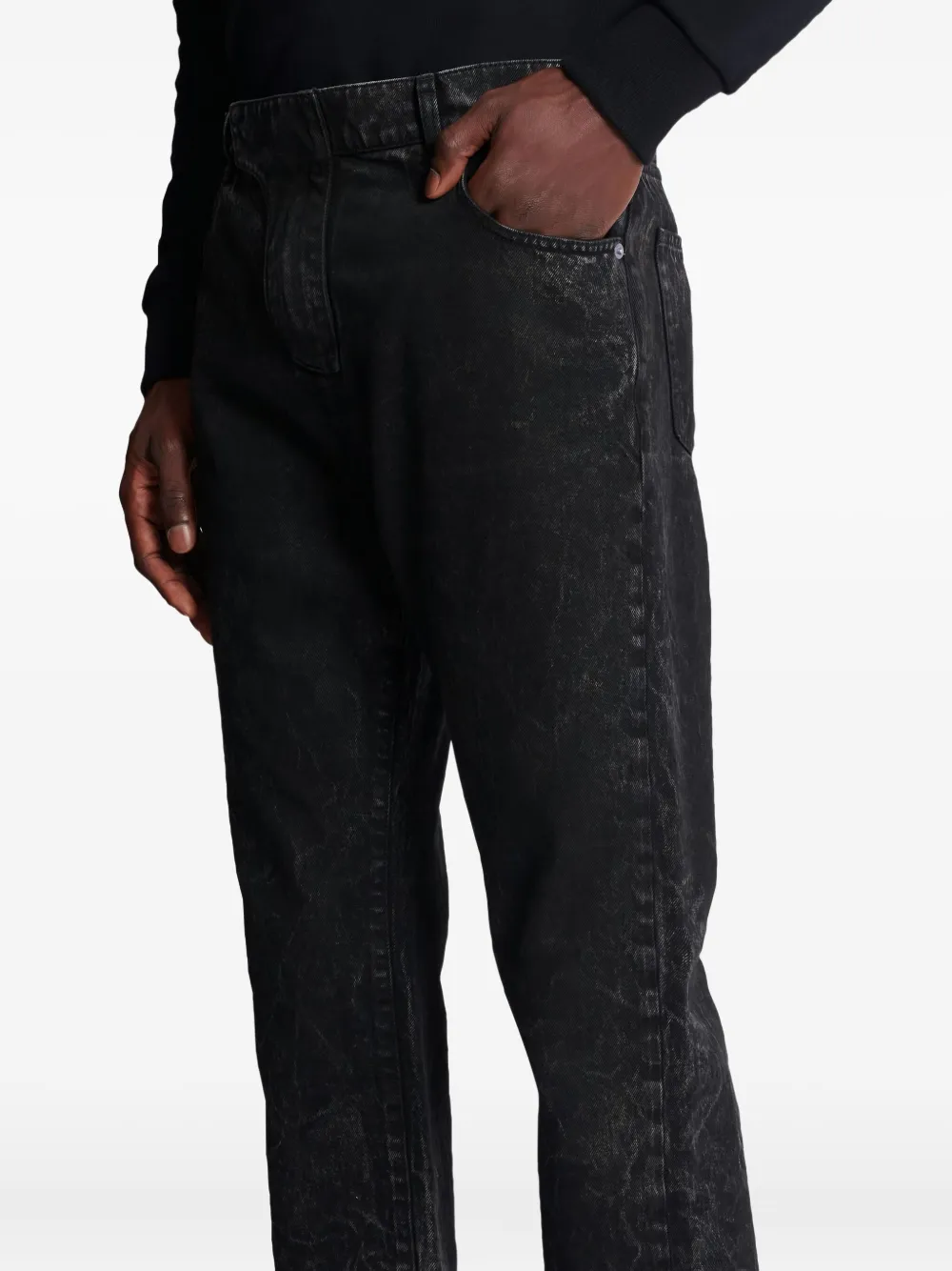 Balmain Jeans met acid-wassing Zwart