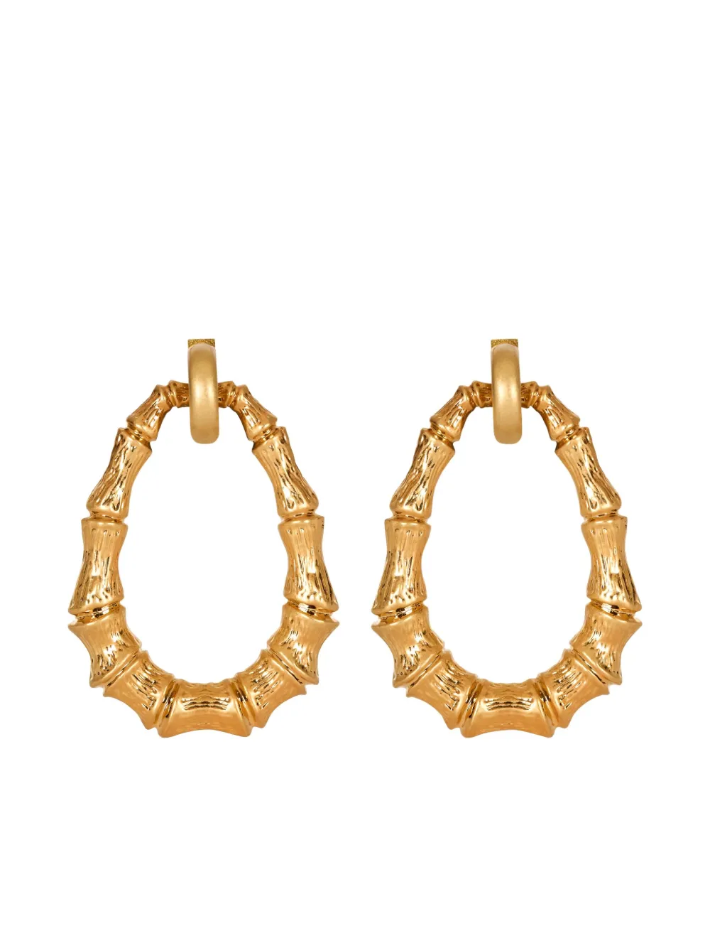 Balmain bamboo hoop earrings | Gold | Image 1