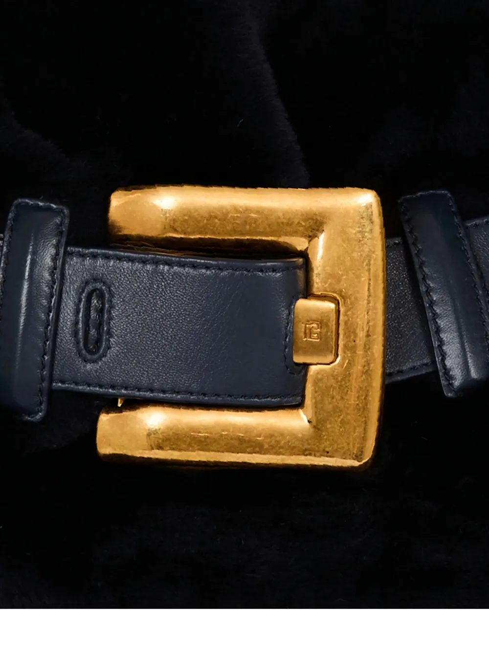 Balmain Anthem medium lammy schoudertas met gesp Blauw