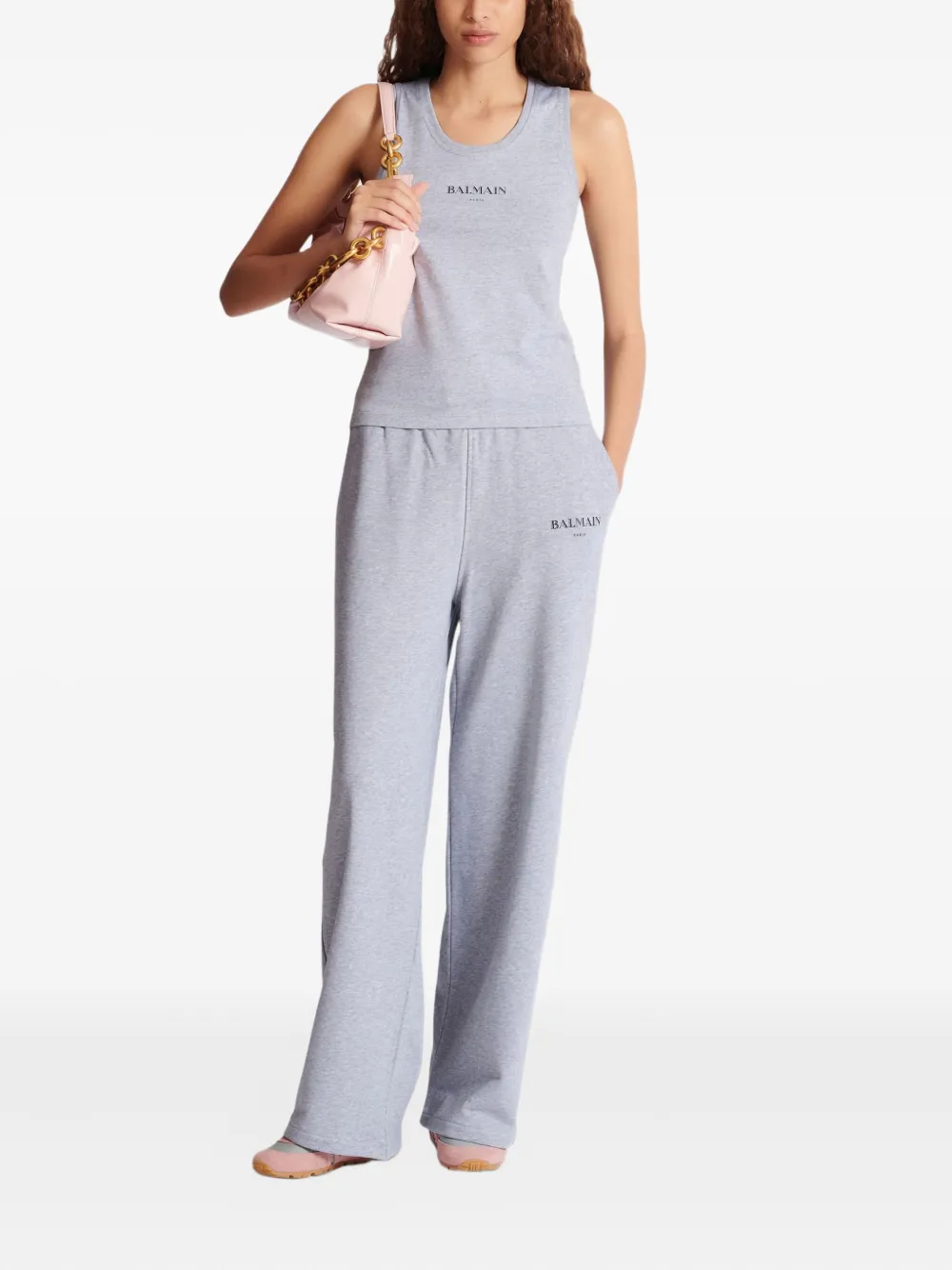 Balmain logo-print cotton top | Vests & Tank Tops | Image 2