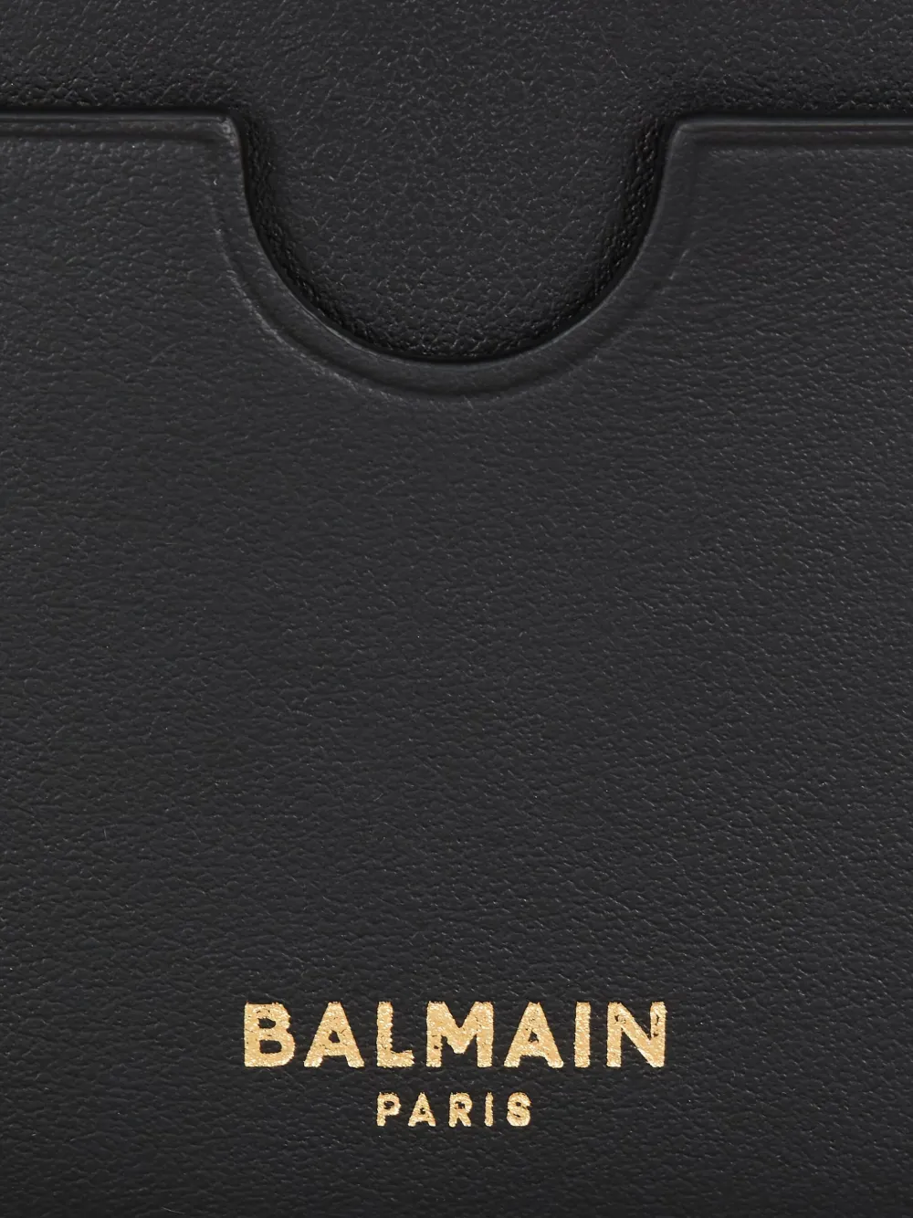  Balmain Tarjetero De Piel Con Logo - Negro 