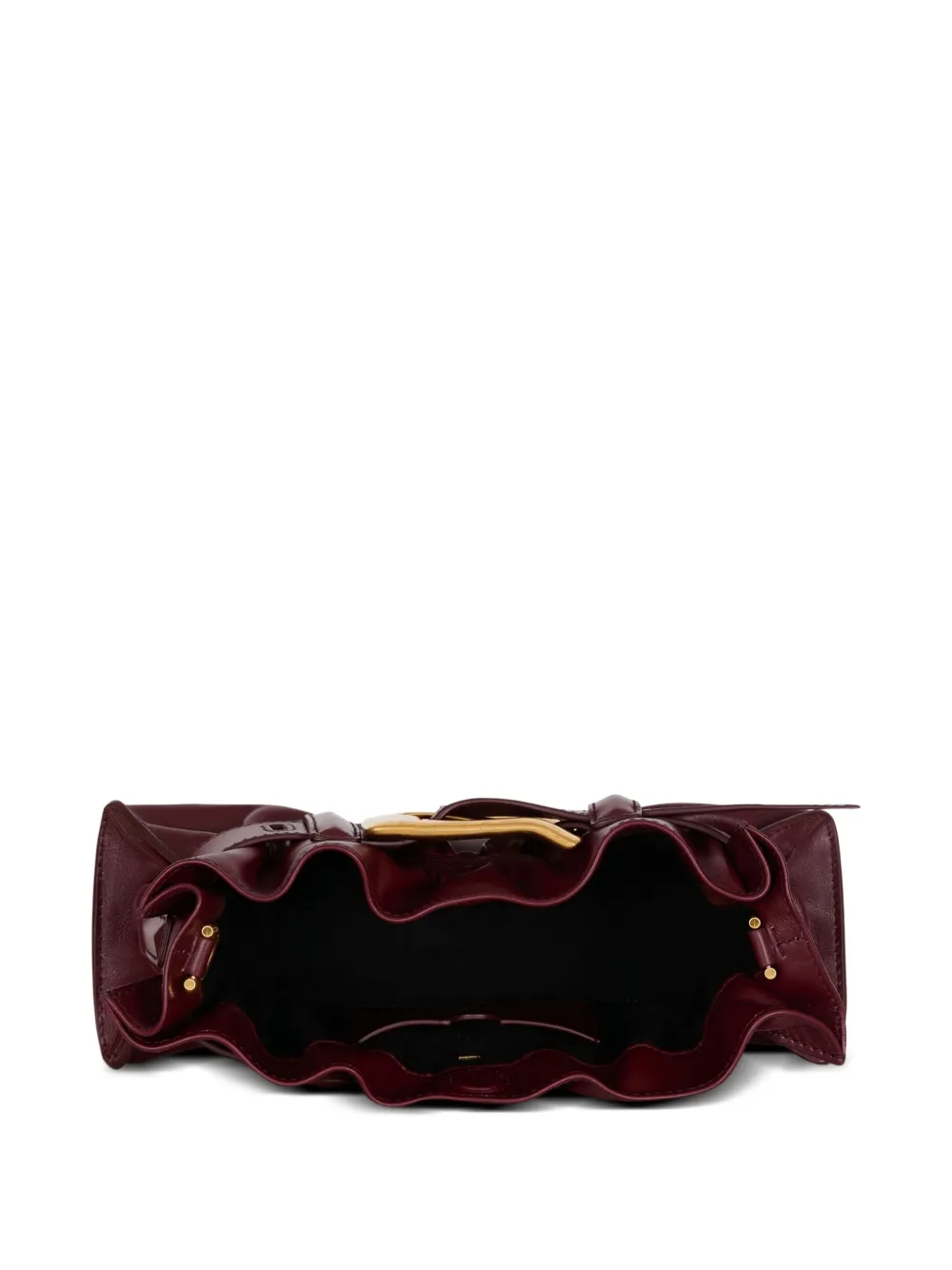 Balmain Anthem kalfsleren mini-clutch verfraaid met gesp Rood