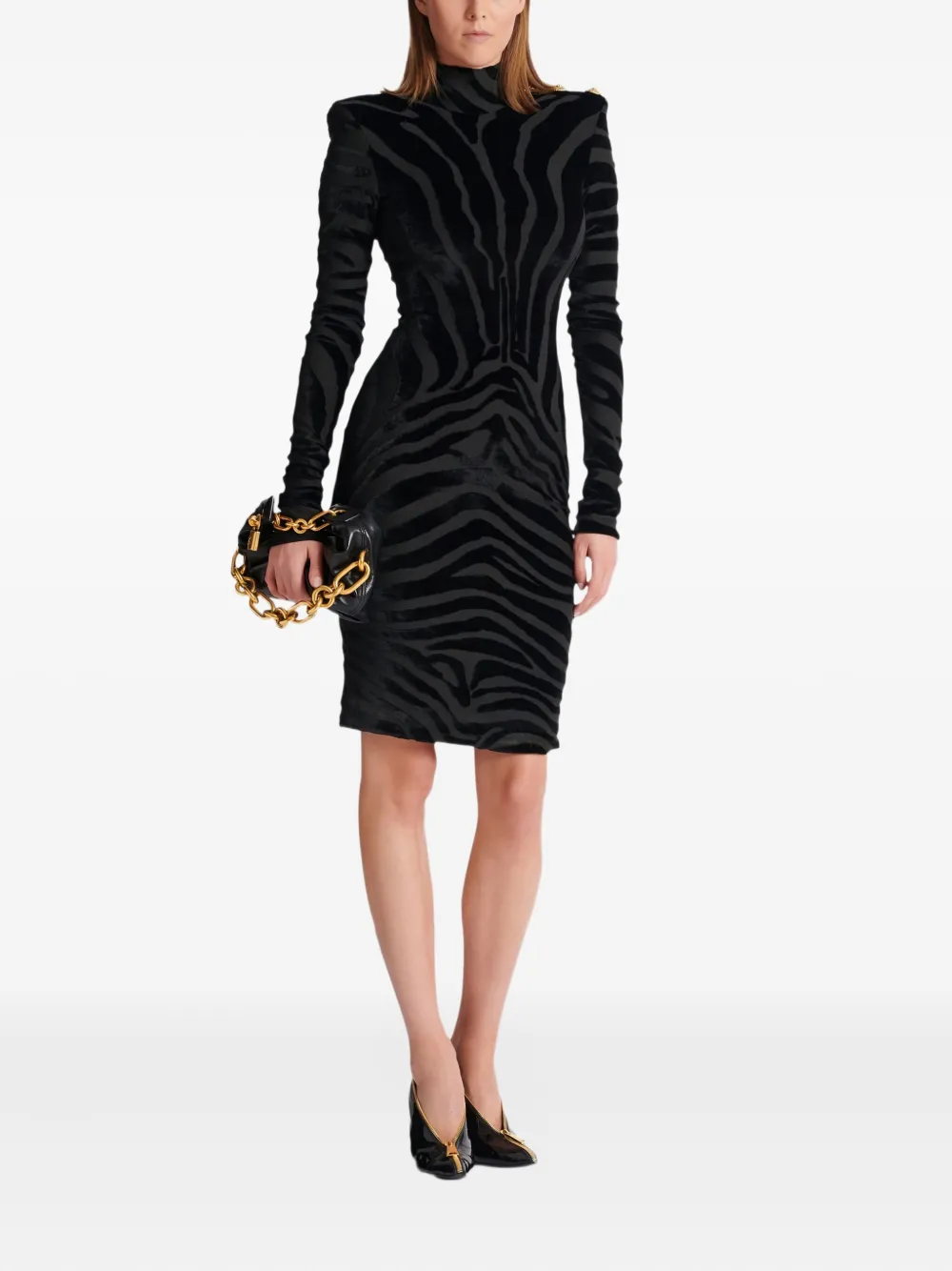 Balmain zebra-print midi dress | Cocktail & Party Dresses | Image 2