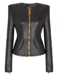 Balmain peplum zip-front jacket - Black