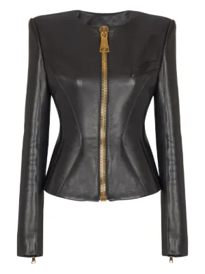 Balmain レザージャケット | ブラック | FARFETCH JP