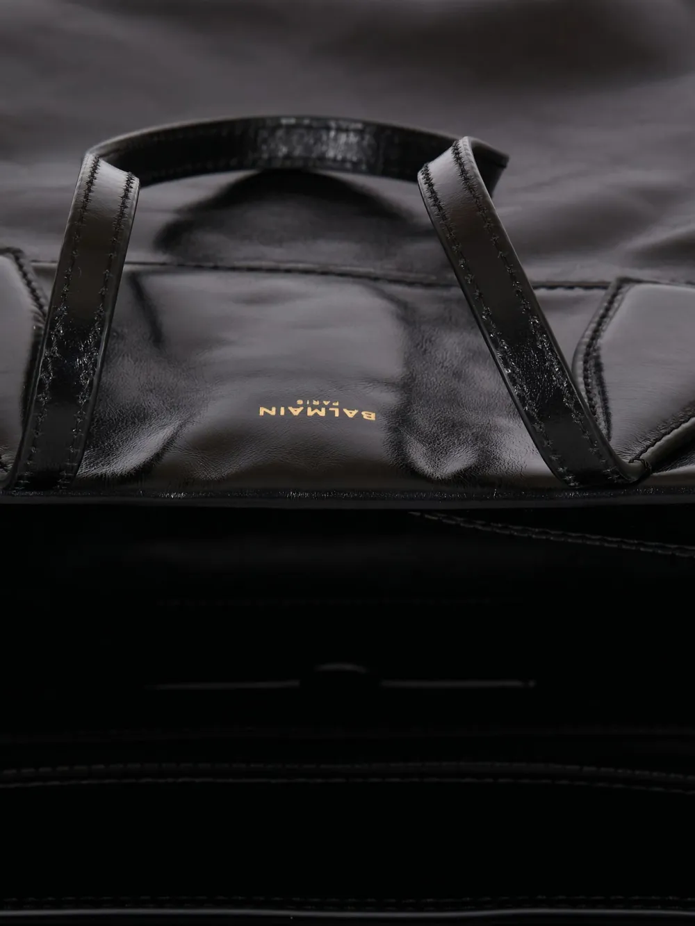 Balmain Zip-detail Leather Tote Bag In Black