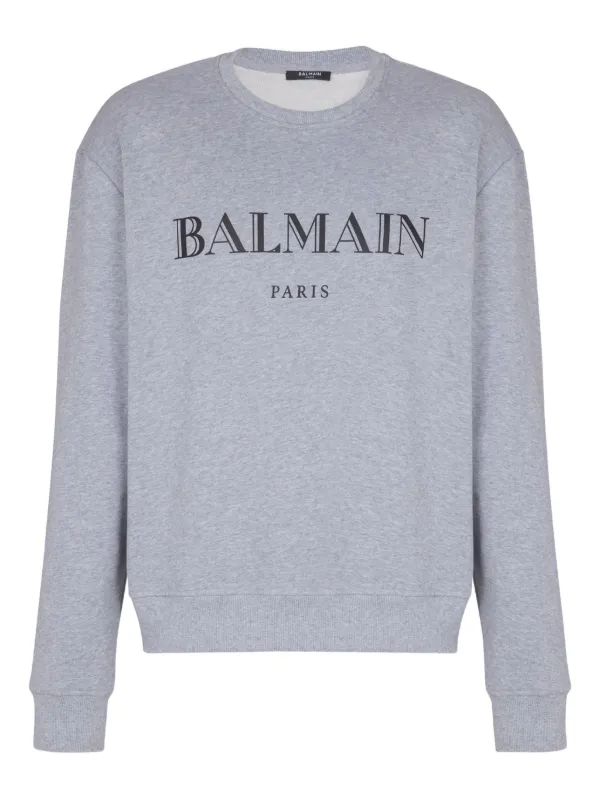 BALMAIN ロゴ スウェット Balmain ロゴ スウェットシャツ | グレー | FARFETCH JP