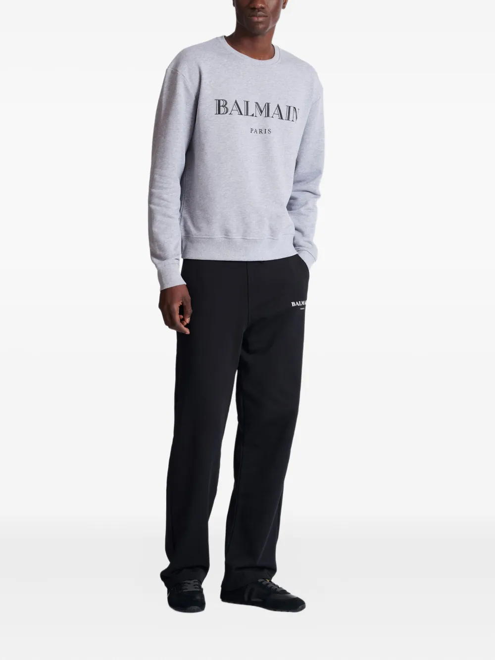Balmain Sweater met logoprint Grijs