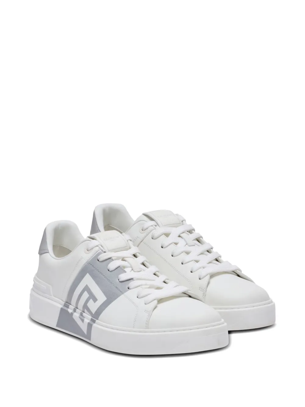 Balmain B-Court logo-detail calfskin sneakers | Low-Tops | Image 2