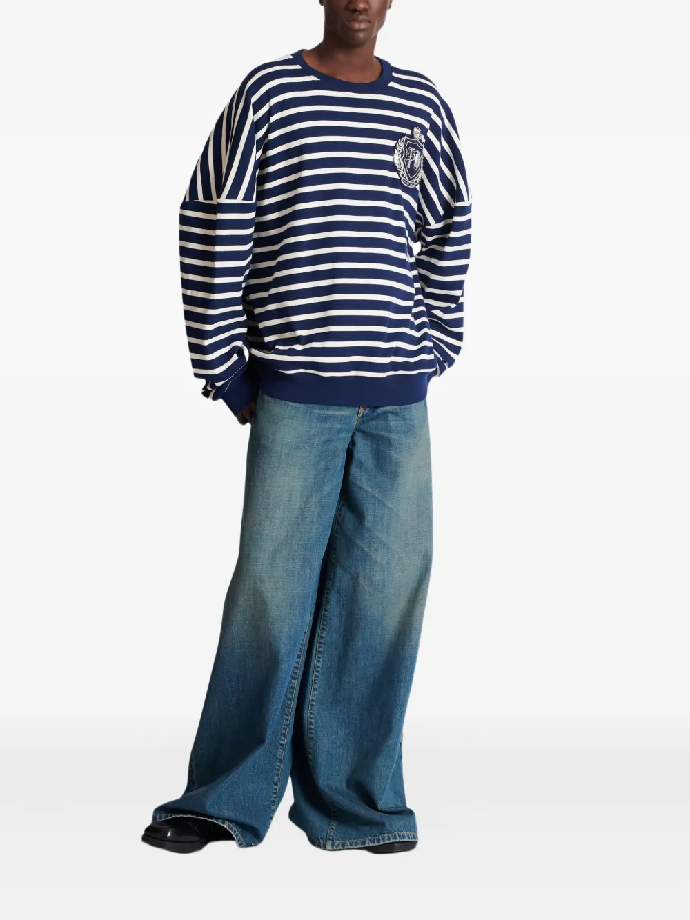 Balmain emblem striped sweatshirt | Sweatshirts | Image 2
