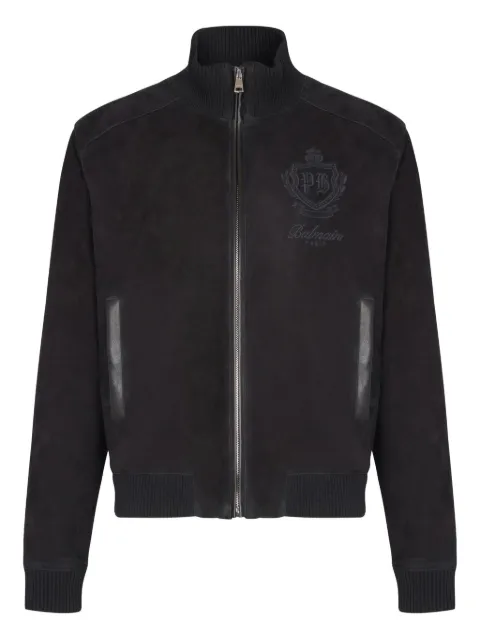 Balmain chamarra con emblema bordado