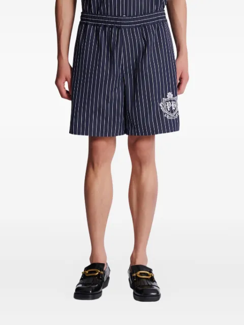 Balmain shorts con estampado de rayas diplomáticas