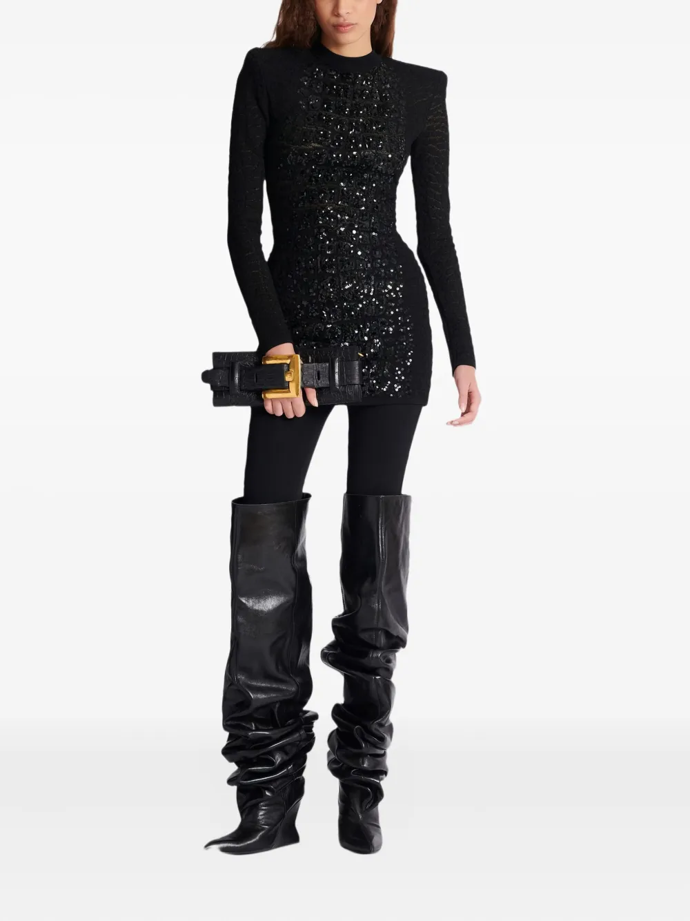 Balmain sequin-embellished knit mini dress | Cocktail & Party Dresses | Image 2