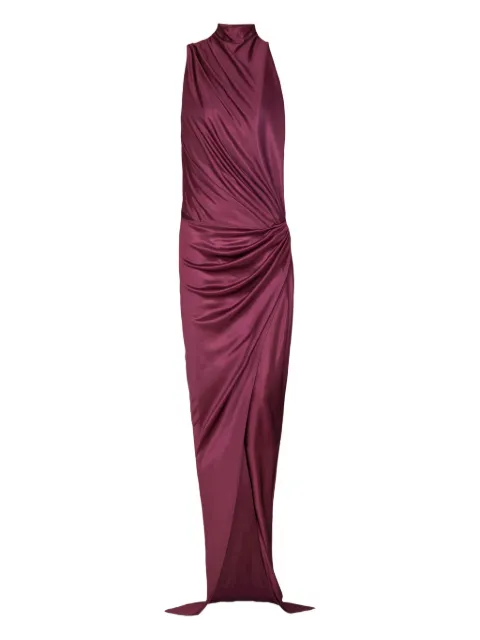 Balmain draped high-neck maxi dress